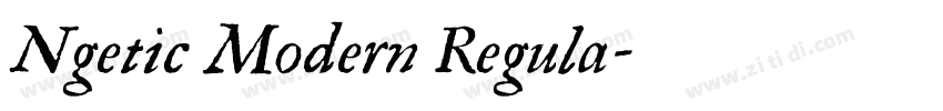 Ngetic Modern Regula字体转换